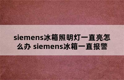 siemens冰箱照明灯一直亮怎么办 siemens冰箱一直报警